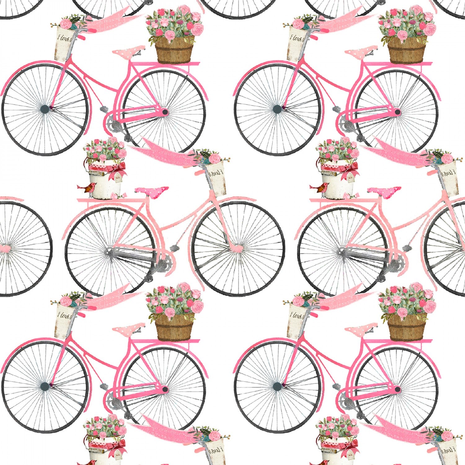 White Flower Bicycles from 3 Wishes