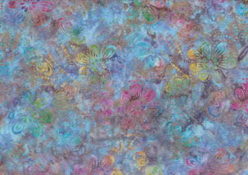 Multi-color Floral Batik by Wilmington  Fabric - StoryQuilts.com