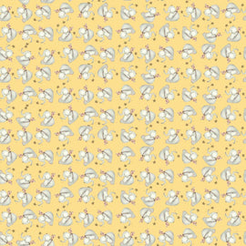 Sweet Baby - Baby Elephant Fairy - Yellow,  sold in 1/2 yard increments