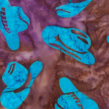 Western Batik Quilt Fabric Brown Plum and Turquoise Cowboy Hats  Fabric - StoryQuilts.com