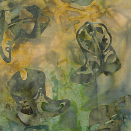 Western Batik Quilt Fabric Sage and Olive Cowboy Boots  Fabric - StoryQuilts.com