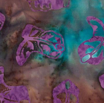 Western Batik Quilt Fabric Turquise and Sable Brown and Purple Cowboy Boots  Fabric - StoryQuilts.com