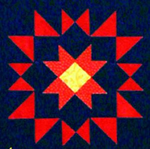 Galaxy Quest - 5 Floating Star  Pattern - StoryQuilts.com