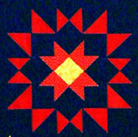 Galaxy Quest - 5 Floating Star  Pattern - StoryQuilts.com