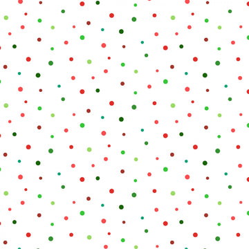 Santa Claus Is Coming Dot White  Fabric - StoryQuilts.com