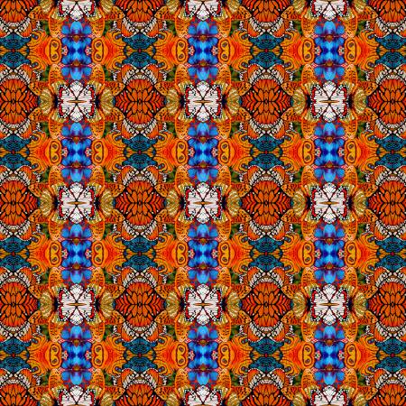 Orange Metamorphosis Digitally Printed  Fabric - StoryQuilts.com