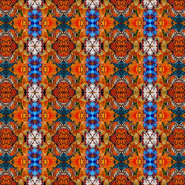 Orange Metamorphosis Digitally Printed  Fabric - StoryQuilts.com