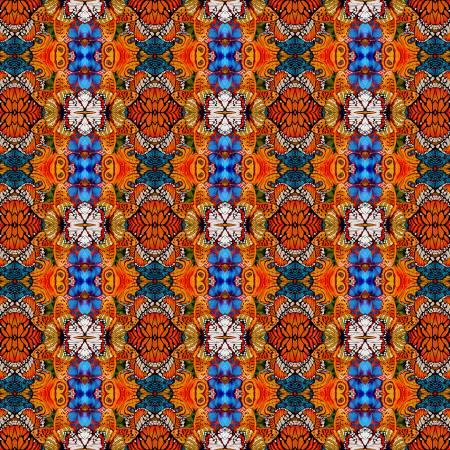 Orange Metamorphosis Digitally Printed  Fabric - StoryQuilts.com