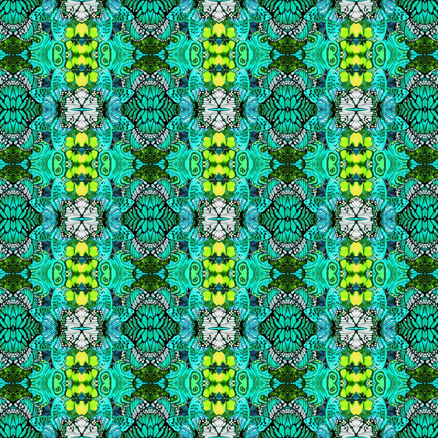 Jade Metamorphosis Digitally Printed  Fabric - StoryQuilts.com