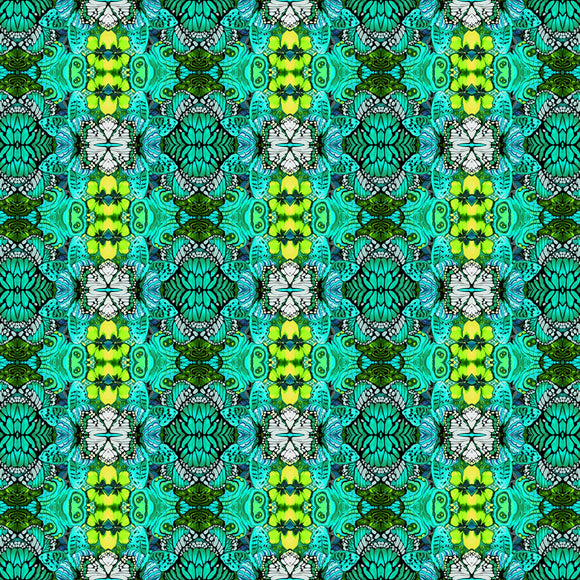 Jade Metamorphosis Digitally Printed  Fabric - StoryQuilts.com