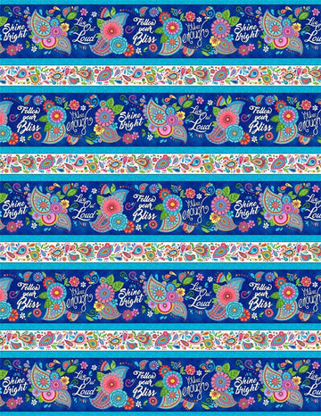Live Out Loud Repeating Stripe  Fabric - StoryQuilts.com