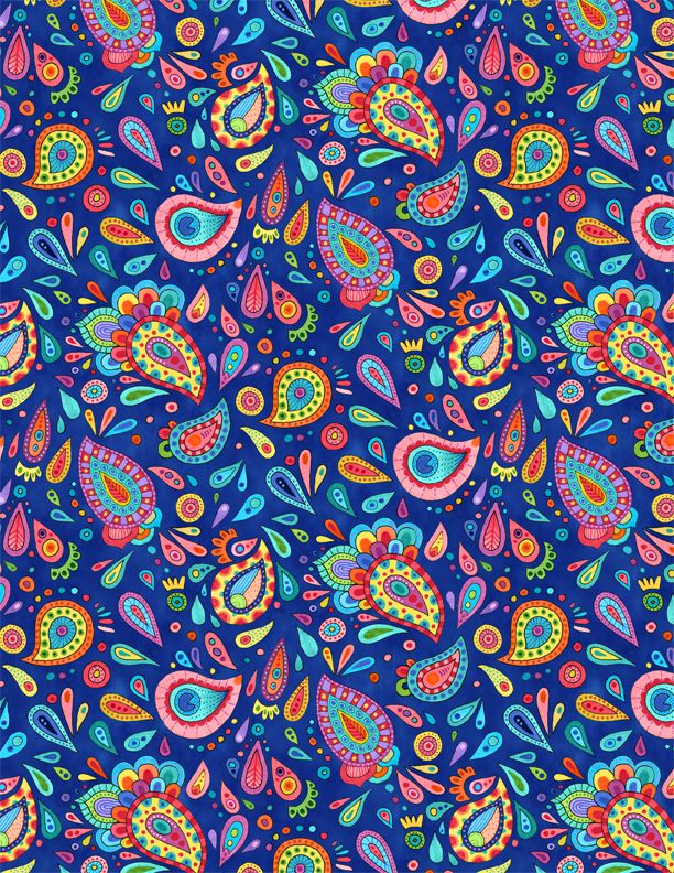 Live Out Loud Blue Paisley