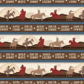 Heart of The West Repeating Stripe,  comes in 1/2 yard increments