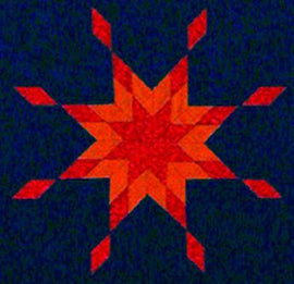 Galaxy Quest - 8 Prairie Star  Pattern - StoryQuilts.com