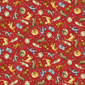 Red Tossed Cats by Beth Logan  9905-88