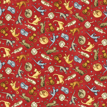 Red Tossed Cats by Beth Logan  9905-88