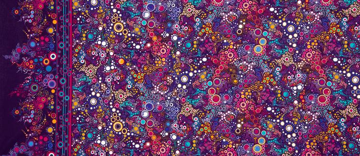 Effervescence Bright Multi Dots & Circles  Fabric - StoryQuilts.com