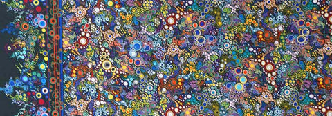 Primary Multi Dots & Circles Effervescence  Fabric - StoryQuilts.com