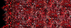 Effervescence Red Multi Dot  Fabric - StoryQuilts.com