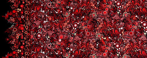 Effervescence Red Multi Dot  Fabric - StoryQuilts.com