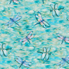 Wild Dragonflies,  sold in 1/2 yard increments