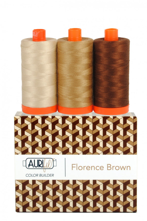 Color Builder 3pc Set Florence Brown  Thread - StoryQuilts.com
