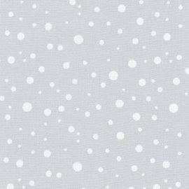 Hello Lucky Dots- Grey  Fabric - StoryQuilts.com
