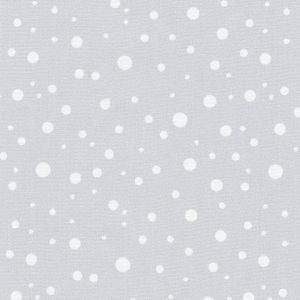 Hello Lucky Dots- Grey  Fabric - StoryQuilts.com
