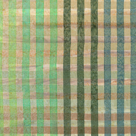 Fern Hand Painted Gingham Batik  Fabric - StoryQuilts.com