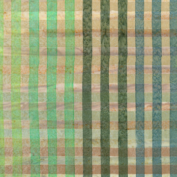 Fern Hand Painted Gingham Batik  Fabric - StoryQuilts.com