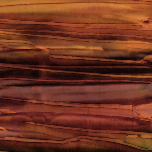 Russet Patina Handpaints Batik,  sold in 1/2 yard increments