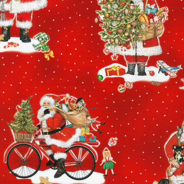 Christmas Red - Holly Jolly Christmas,  sold in 1/2 yard increments