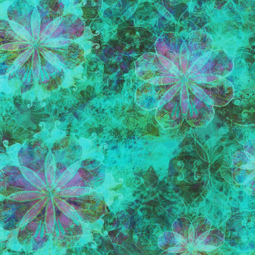 Turuqoise Flowers - from Venice by Robert Kaufman  Fabric - StoryQuilts.com