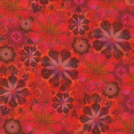 Red Flowers  - from Venice by Robert Kaufman sold in 1/2 yard increments
