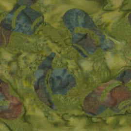 Western Batik Quilt Fabric Olive and Indigo Brown Cowboy Hats  Fabric - StoryQuilts.com