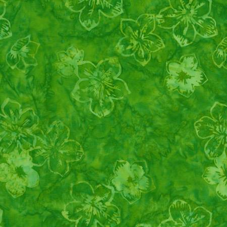 Green Batik  Fabric - StoryQuilts.com
