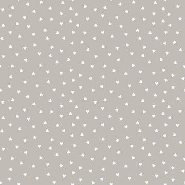 Be Mine Valentine Small Hearts Gray 1/2 yard cut
