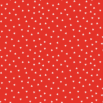 Be Mine Valentine Small Hearts Red 1/2 yard cut  Fabric - StoryQuilts.com