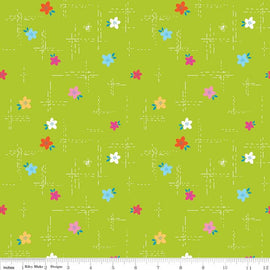 Simply Happy Dash Lime  Fabric - StoryQuilts.com