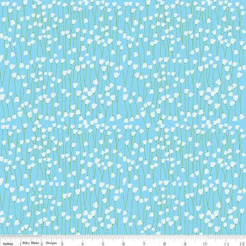 Simply Happy Vine Blue  Fabric - StoryQuilts.com