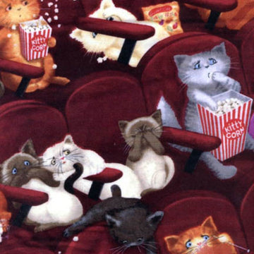 Wine Cats in Movies  Fabric - StoryQuilts.com