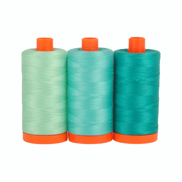 Color Builder 3pc Set Capri Teal  Thread - StoryQuilts.com