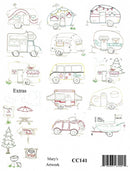 Lets Go Camping For Summer Fun Machine Embroidery CD  Pattern - StoryQuilts.com