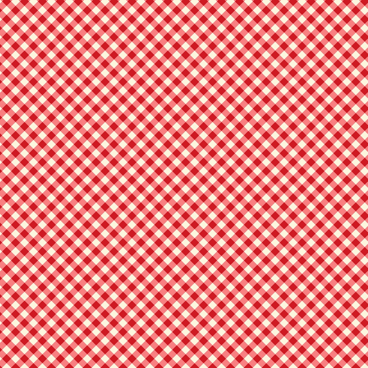 Cherry Vintage Diagonal Gingham from Timeless Treasures