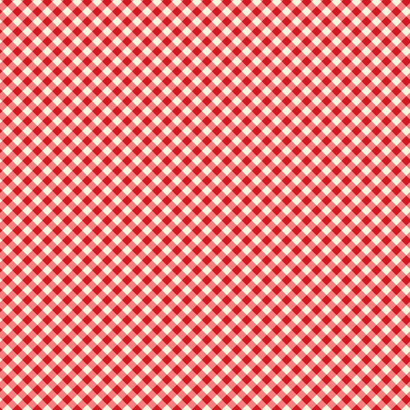 Cherry Vintage Diagonal Gingham from Timeless Treasures