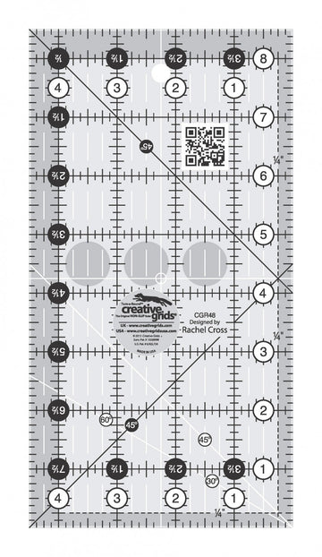 Creative Grids Quilt Ruler 4-1/2in x 8-1/2in CGR48  Notion - StoryQuilts.com