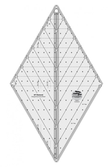 Creative Grids 60 Degree Diamond Ruler - CGR60DIA  Notion - StoryQuilts.com