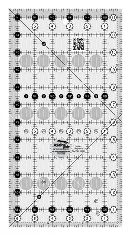 Creative Grids  Quilt Ruler 6-1/2in x 12-1/2in. CGR612