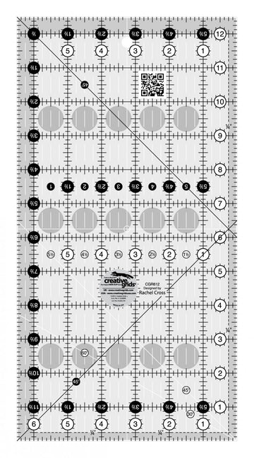 Creative Grids  Quilt Ruler 6-1/2in x 12-1/2in. CGR612  Notion - StoryQuilts.com
