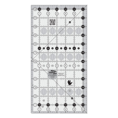 Creative Grids  Quilt Ruler 6-1/2in x 12-1/2in LEFT HANDED